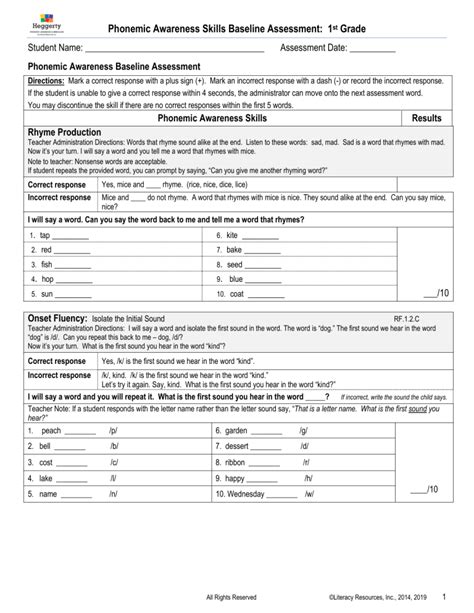 Subject: Grade/level: Age:. . Heggerty kindergarten assessment pdf